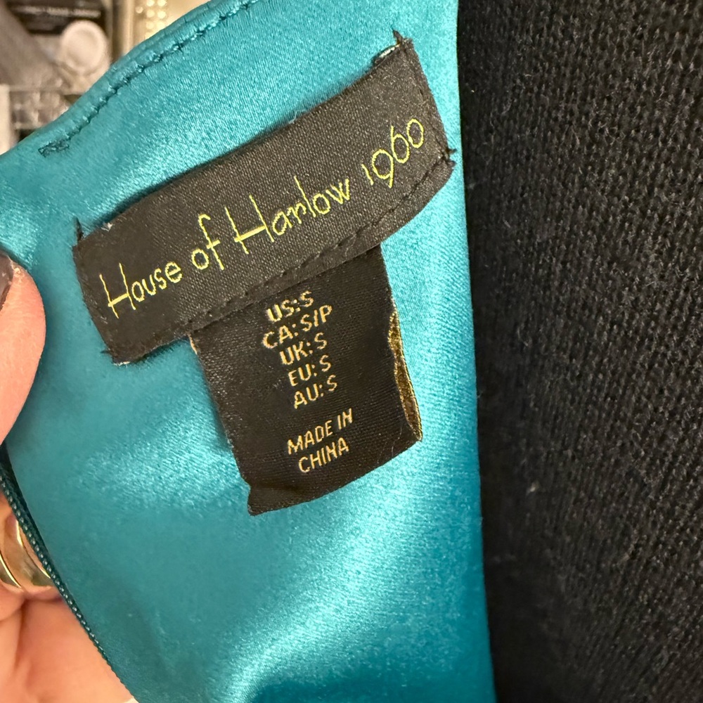 House of Harlow 1960 Teal Mini Dress - Picture 4 of 6